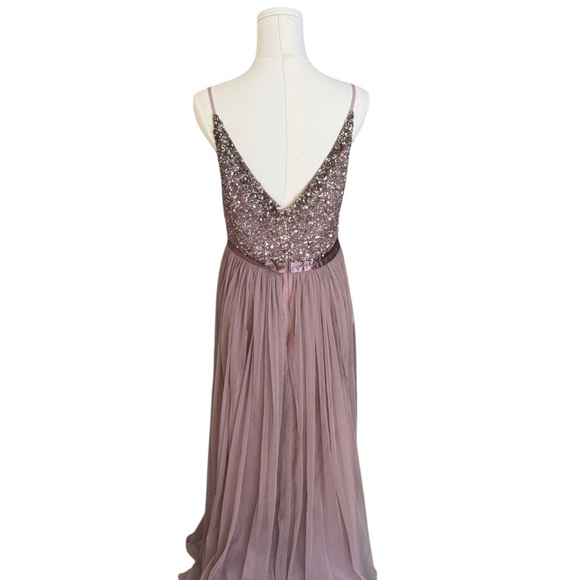 BHLDN - Avery Elegant Mauve Evening Gown Sz 10 - Picture 6 of 10
